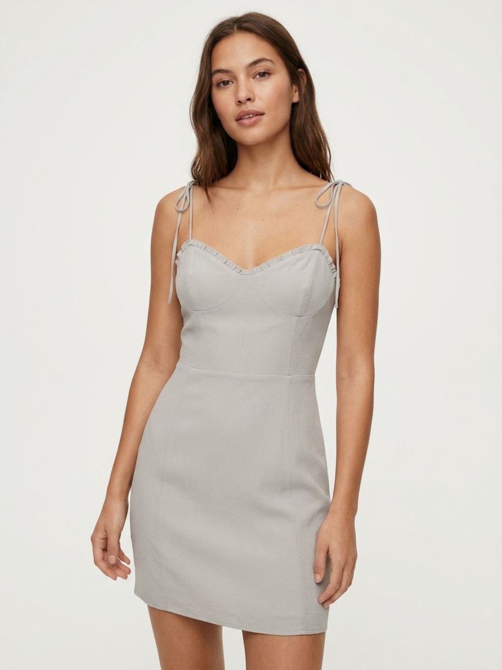 WILFRED | NWT ARITZIA LIGHT GREY MINI DRESS